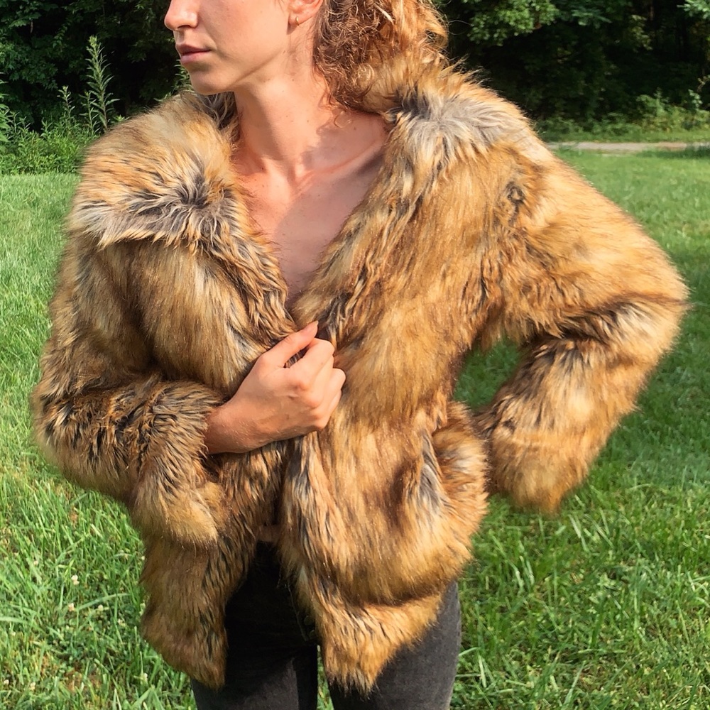 Faux fur coat
